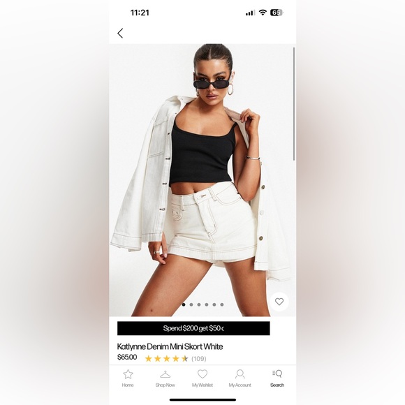 Princess Polly White Denim Set - Picture 2 of 3